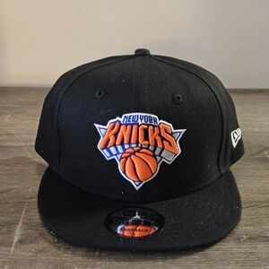 New Era Black and Orange New York Knicks Snapback Hat